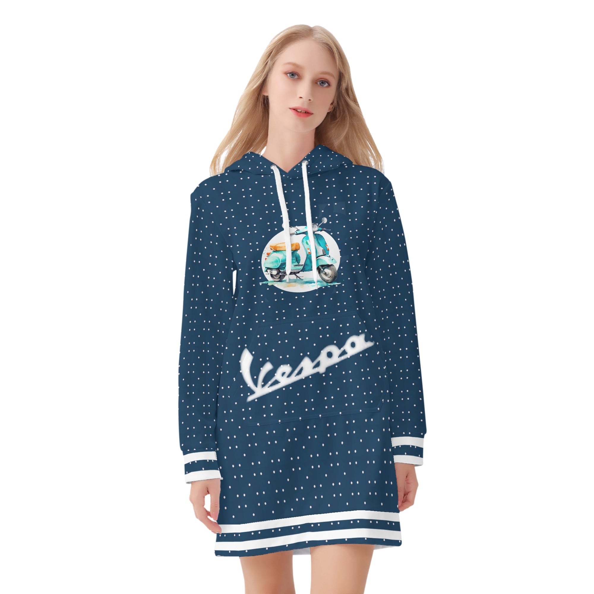 Vestido Hoodie - Vespa retro vintage