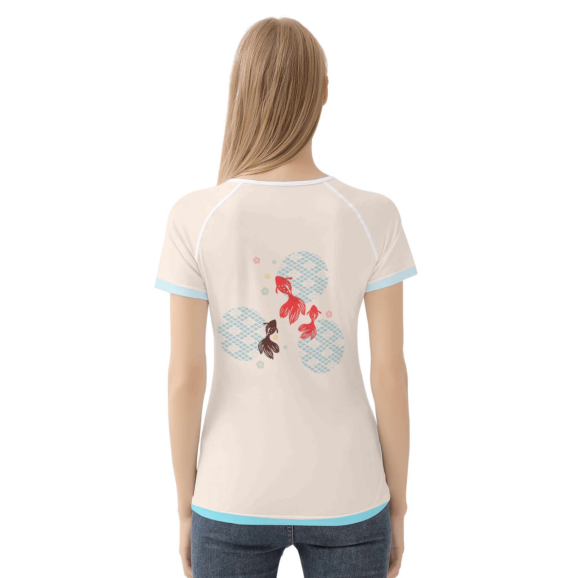 Camiseta estilo  diseño retro Japonés -- Gata con Kimono