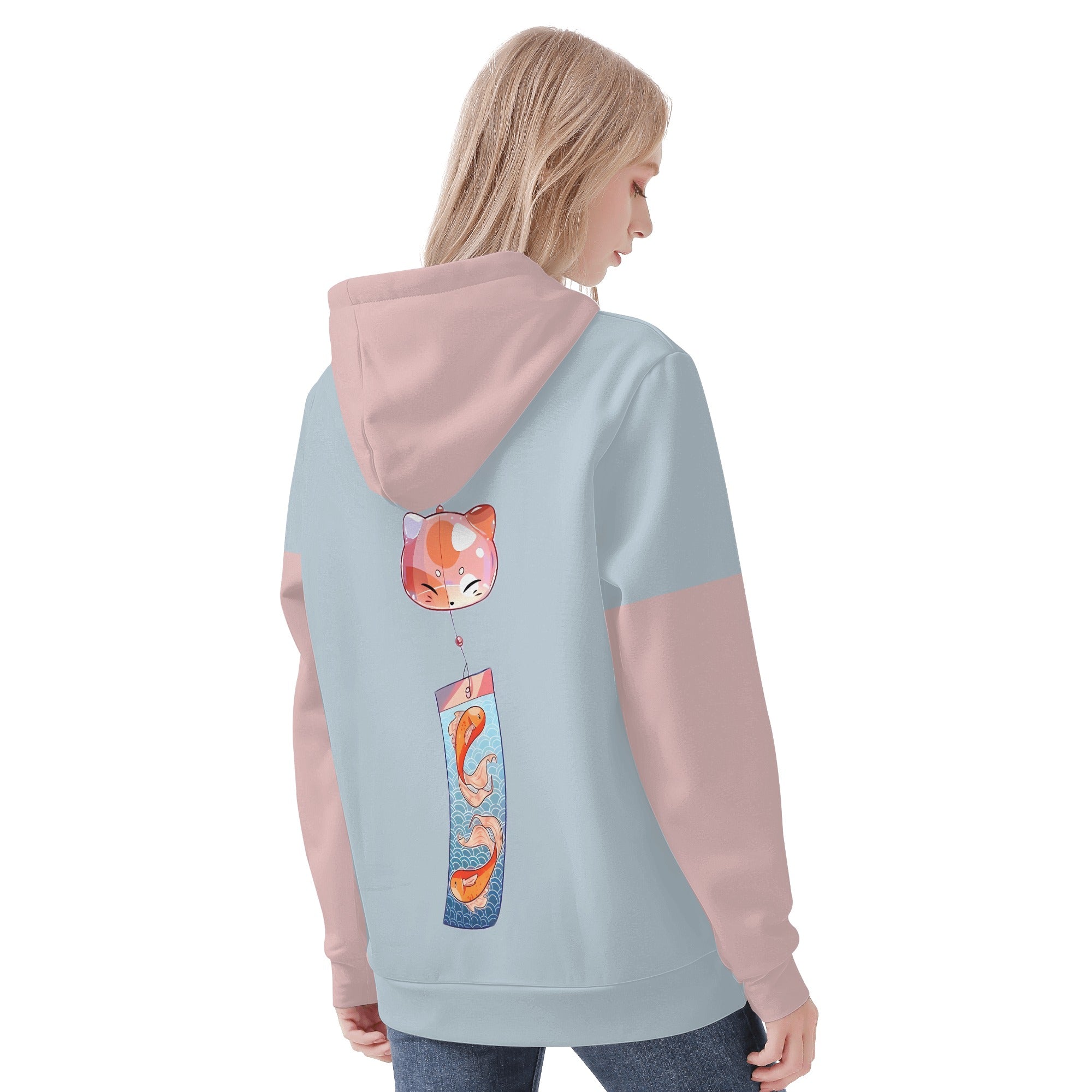 Hoodie - Gatita kimono negro