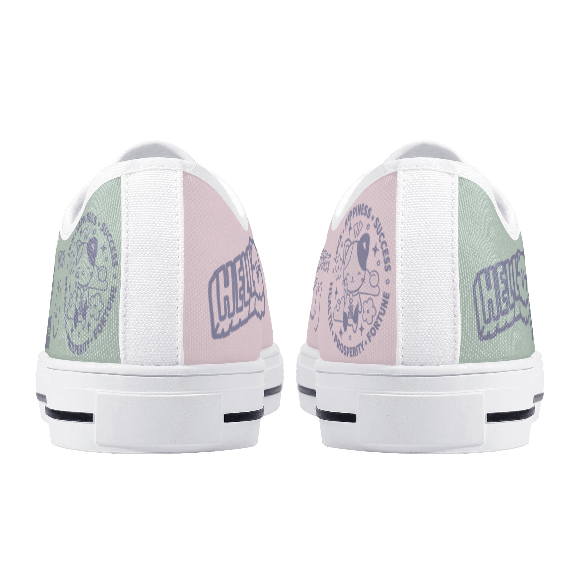 Clásicas playeras bajas con Doodles estilo japones