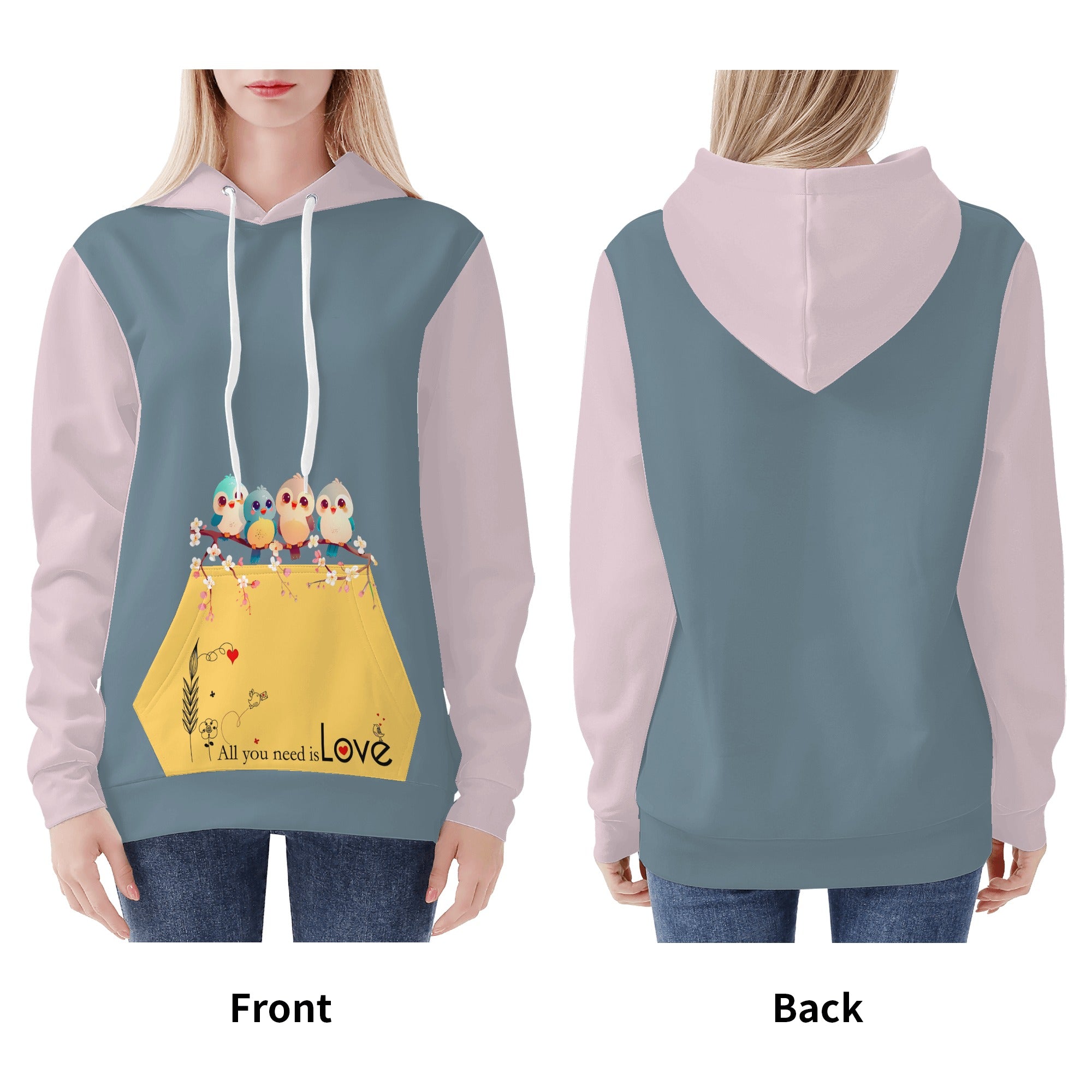 Hoodie - Pájaros estilo doodle super cools