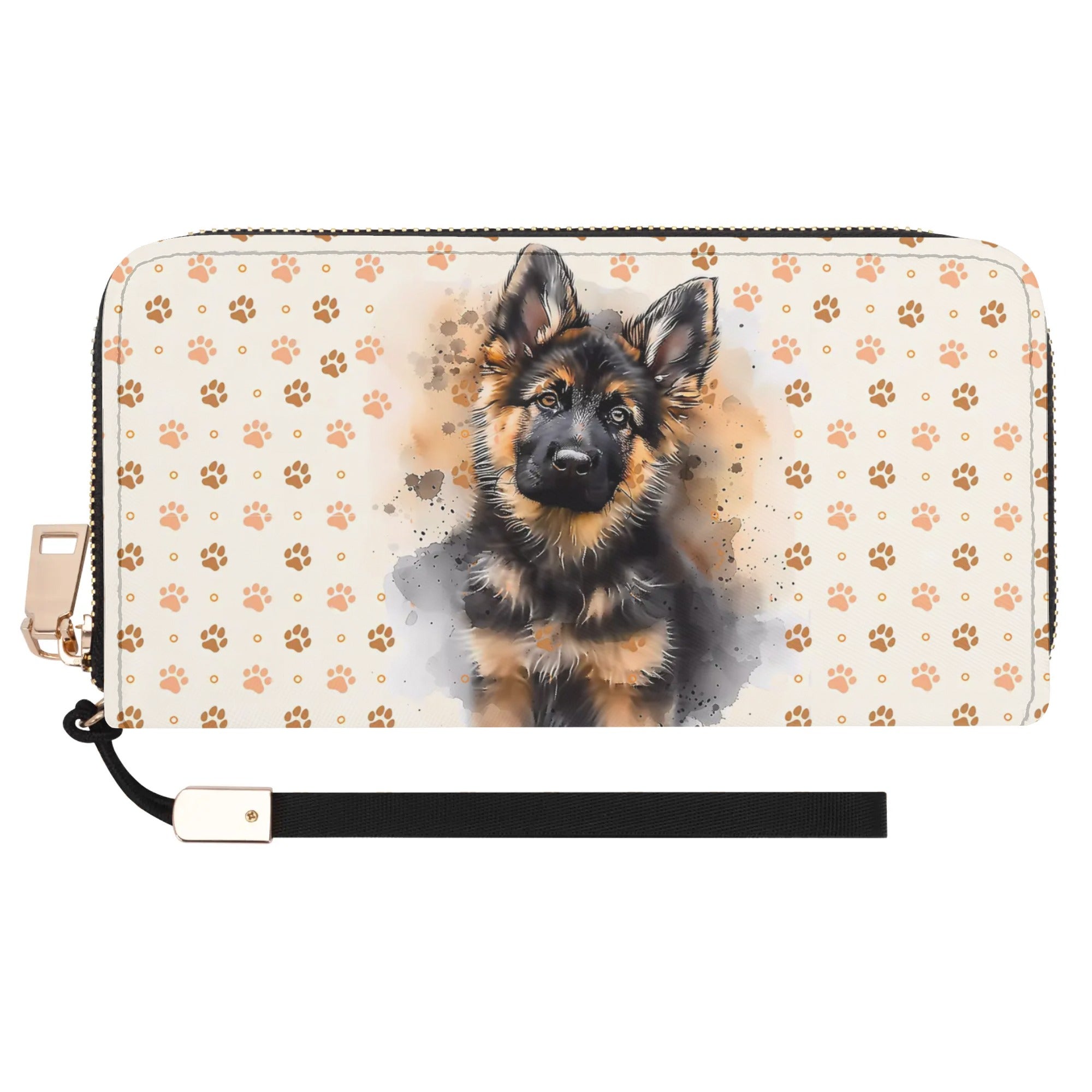 Cartera cremallera hierro German Shepherd