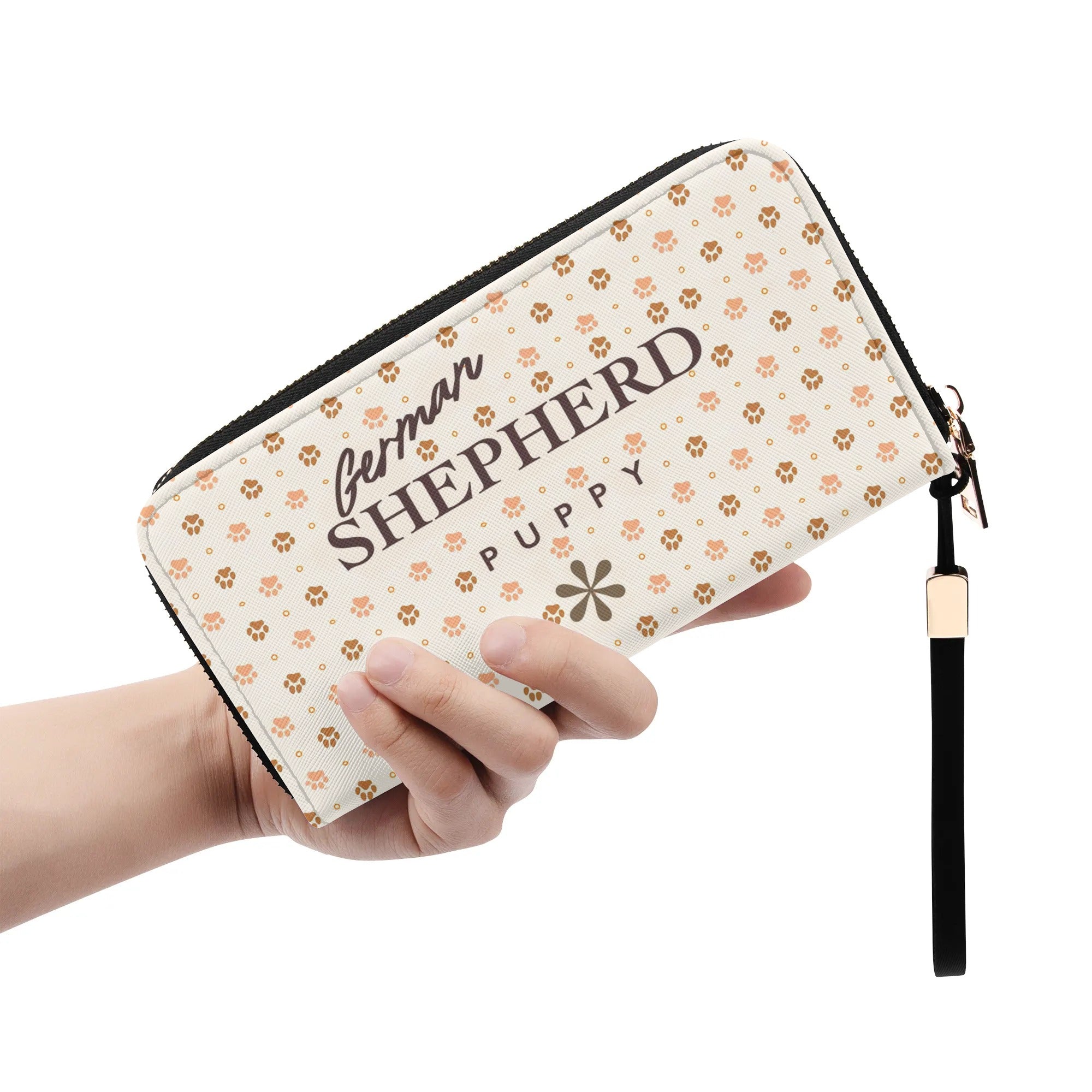 Cartera cremallera hierro German Shepherd
