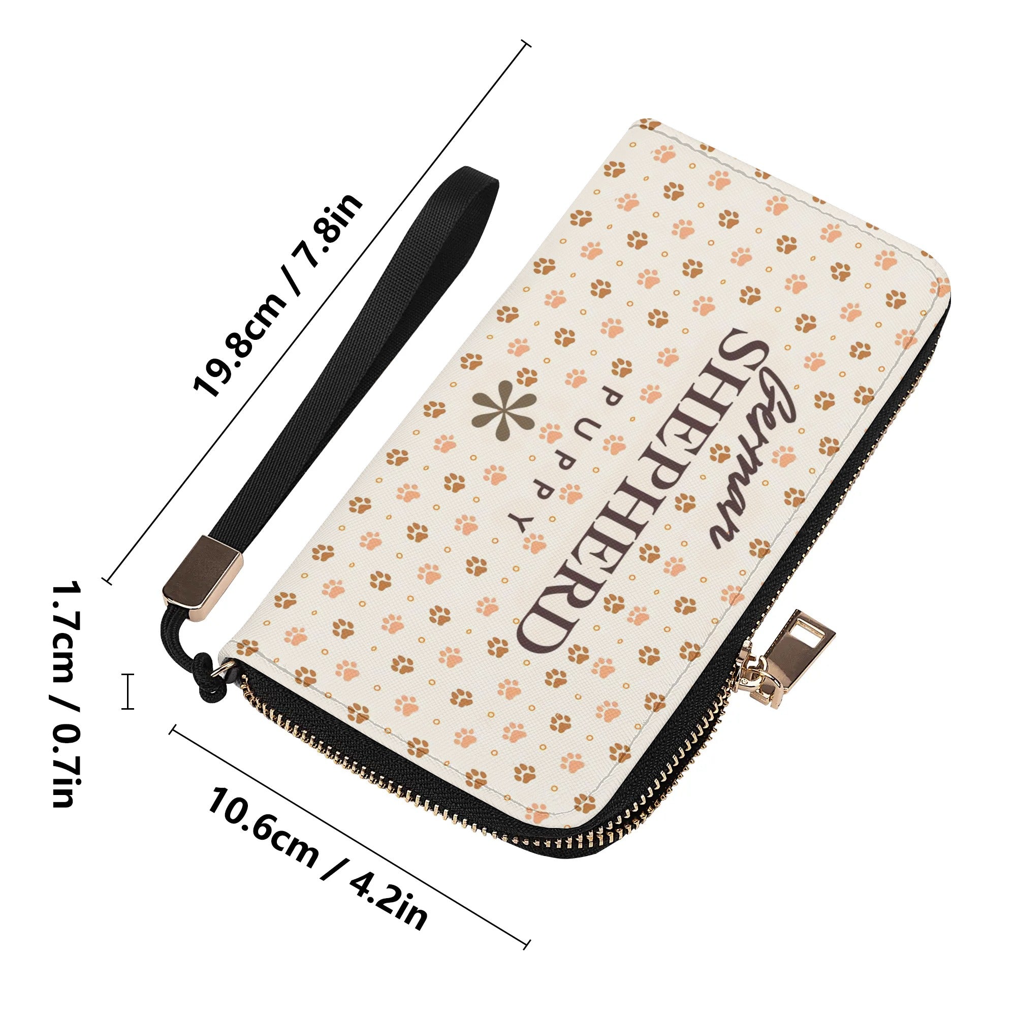 Cartera cremallera hierro German Shepherd