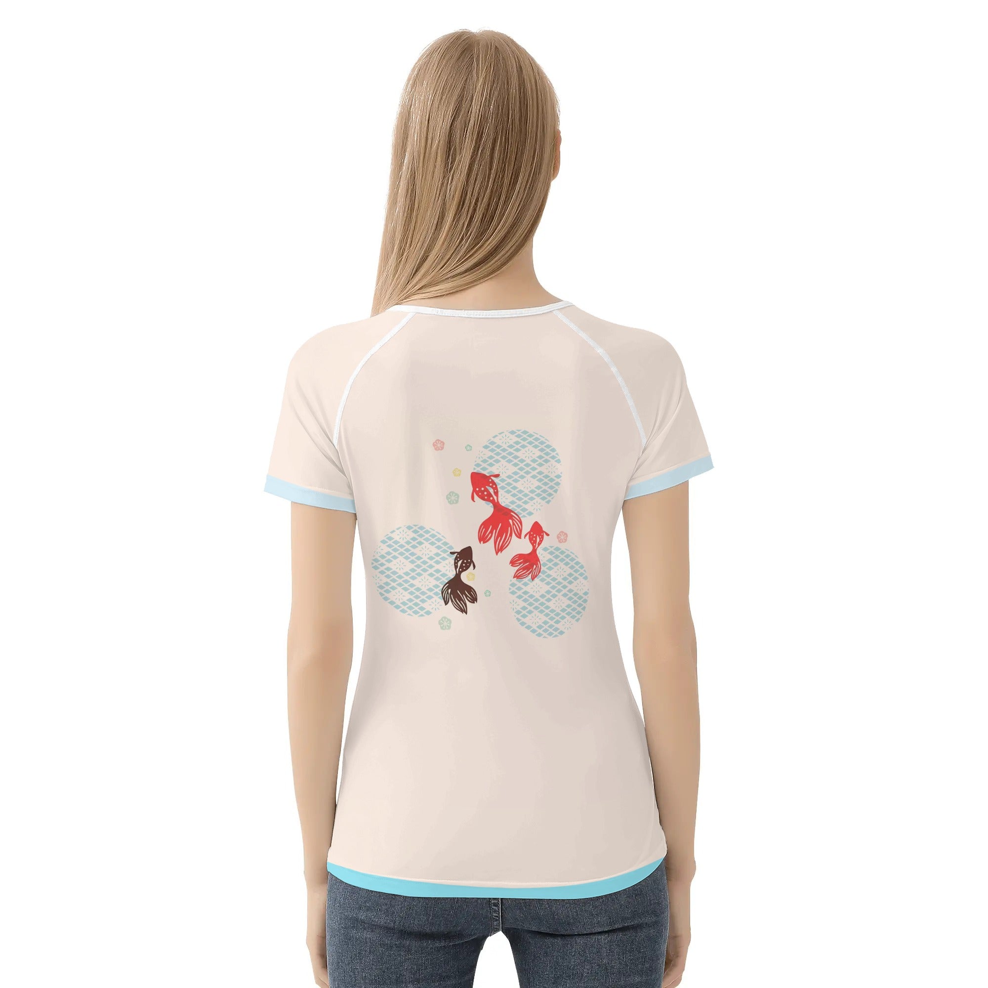 Camiseta mujer manga corta kawaii - Gata Kimono