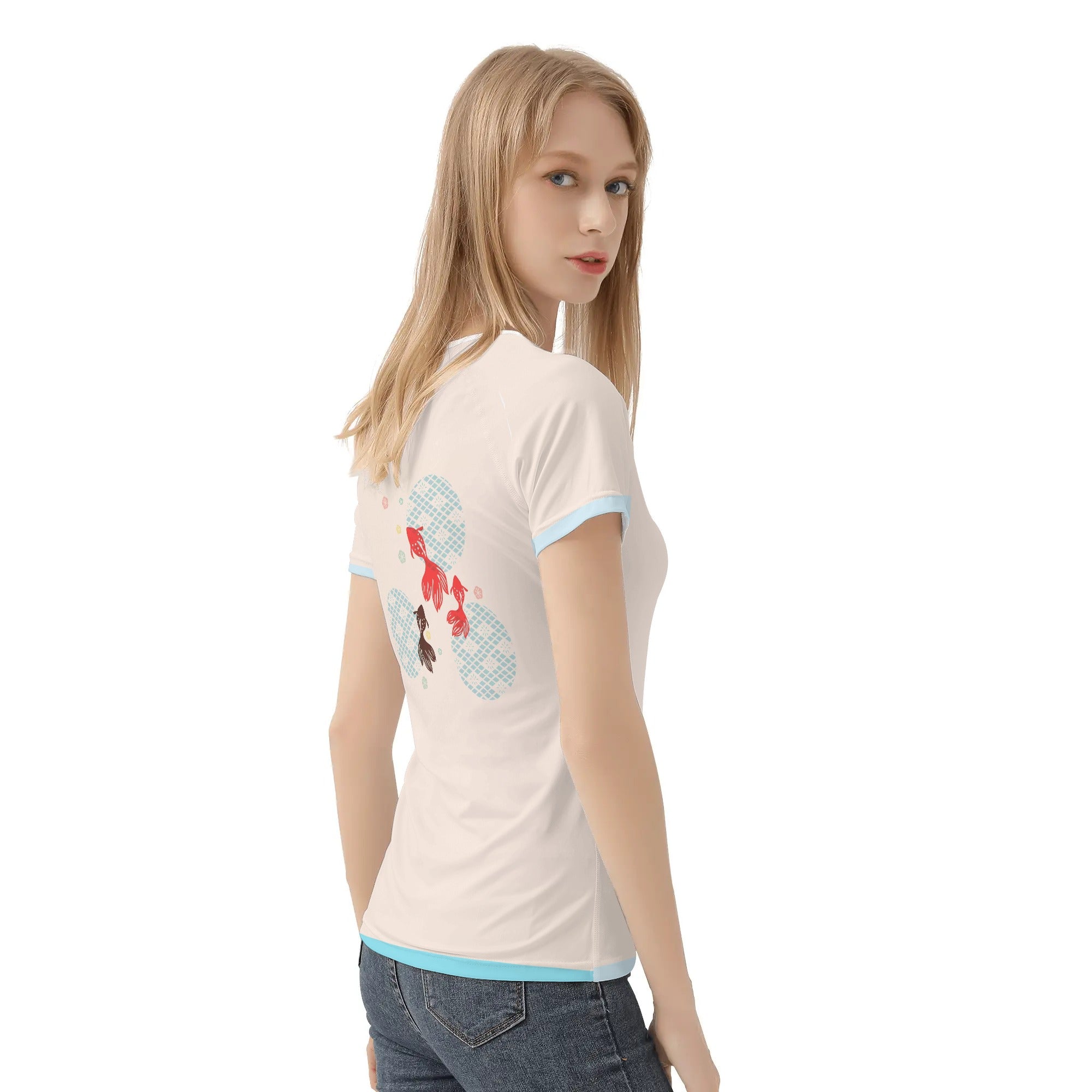 Camiseta mujer manga corta kawaii - Gata Kimono