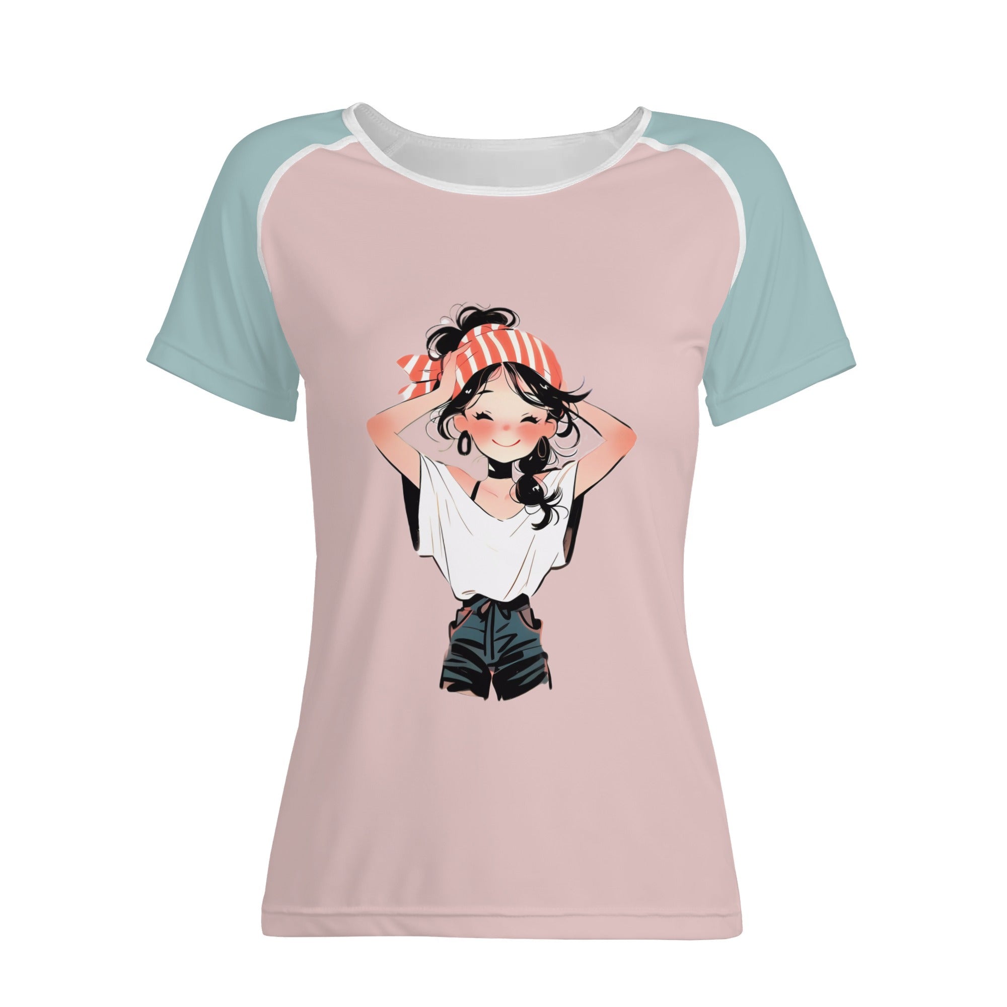 Camiseta manga corta estilo verano -- Ilustración verano moda