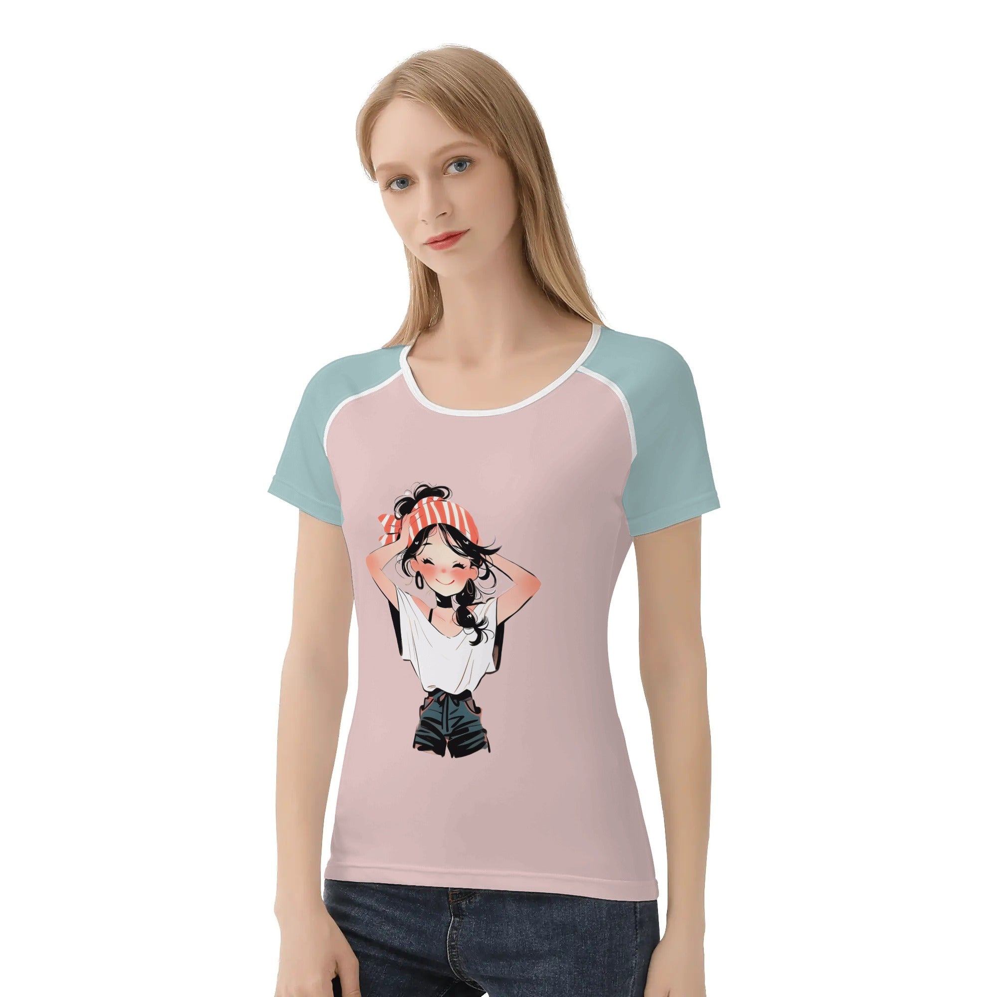 Camiseta manga corta estilo verano -- Ilustración verano moda