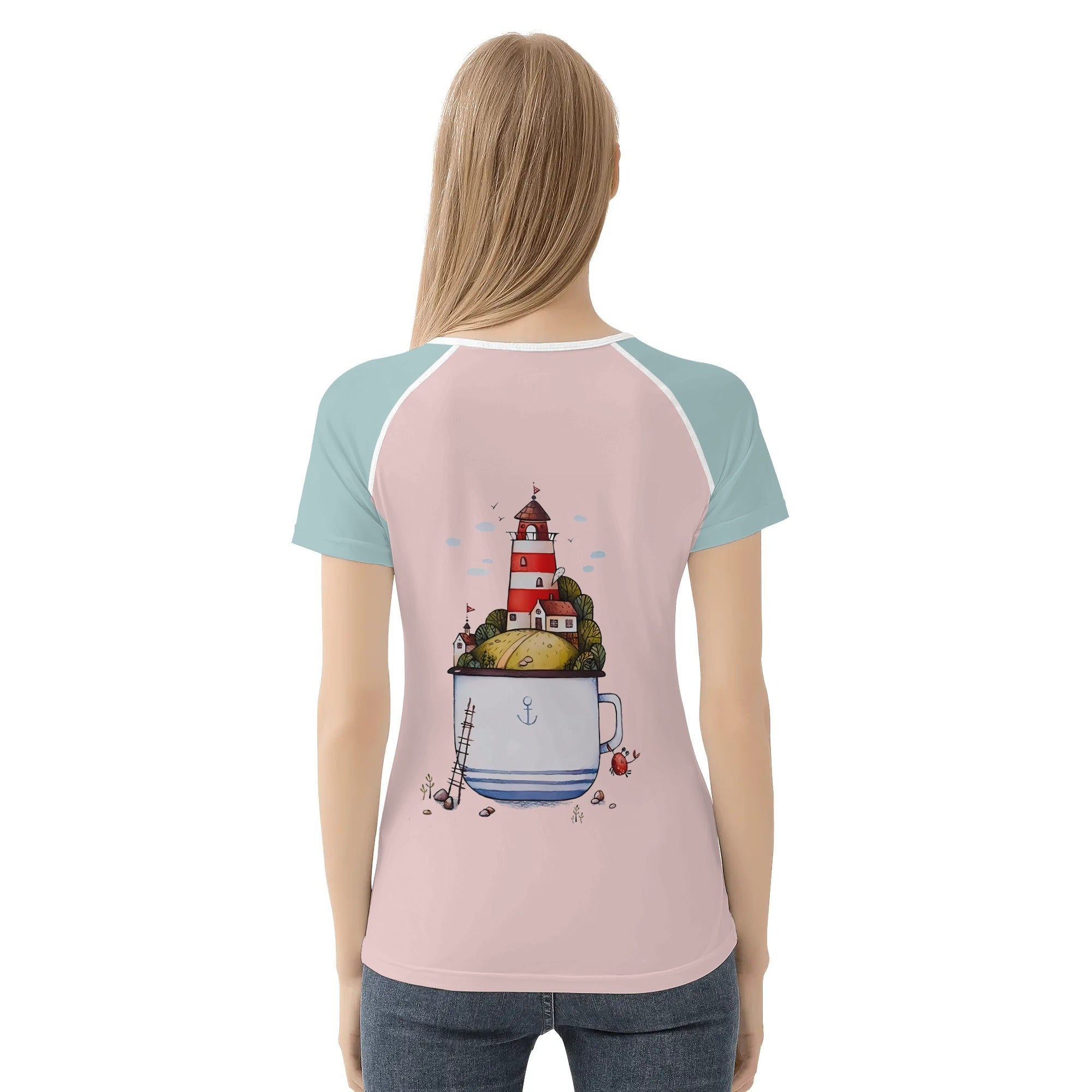 Camiseta manga corta estilo verano -- Ilustración verano moda