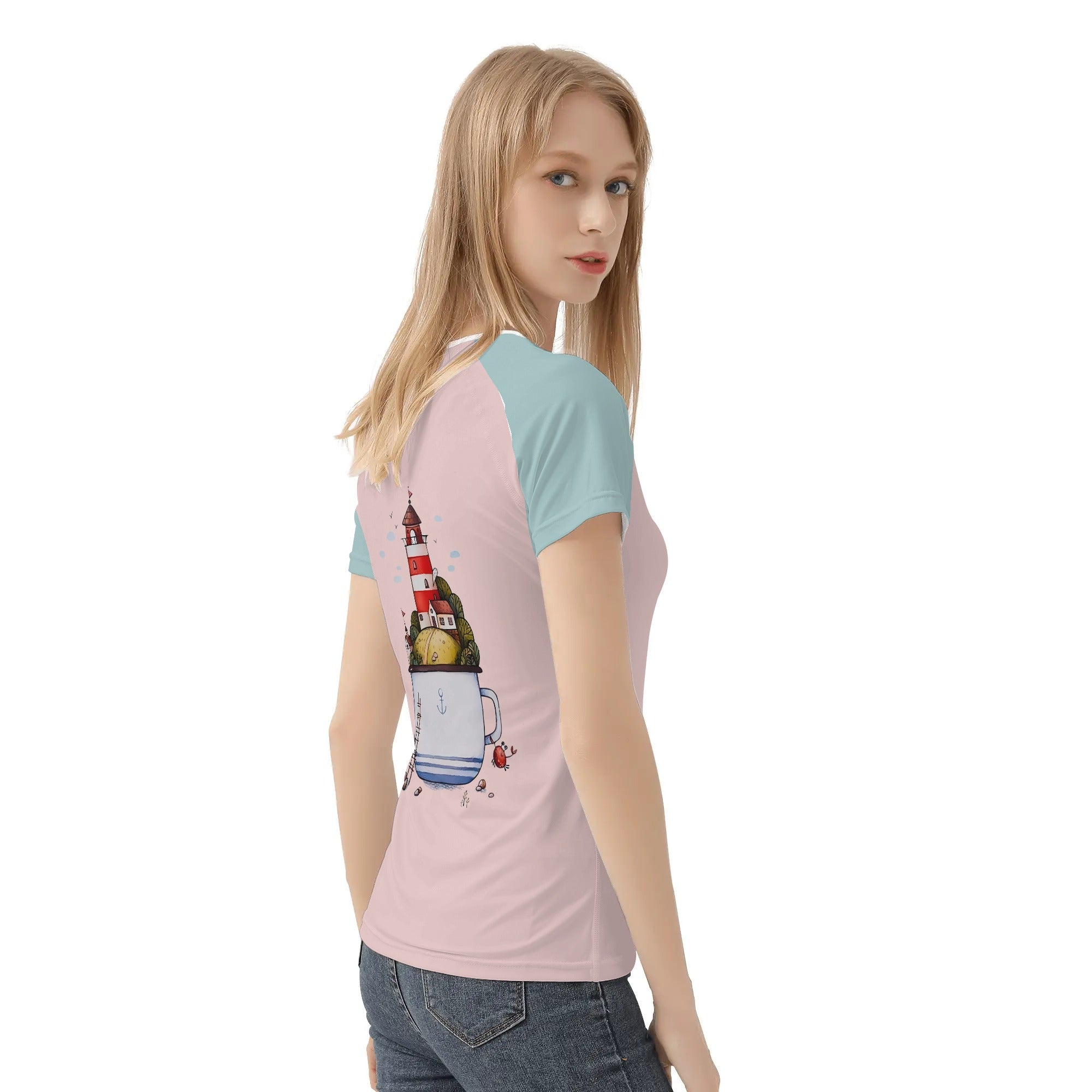 Camiseta manga corta estilo verano -- Ilustración verano moda