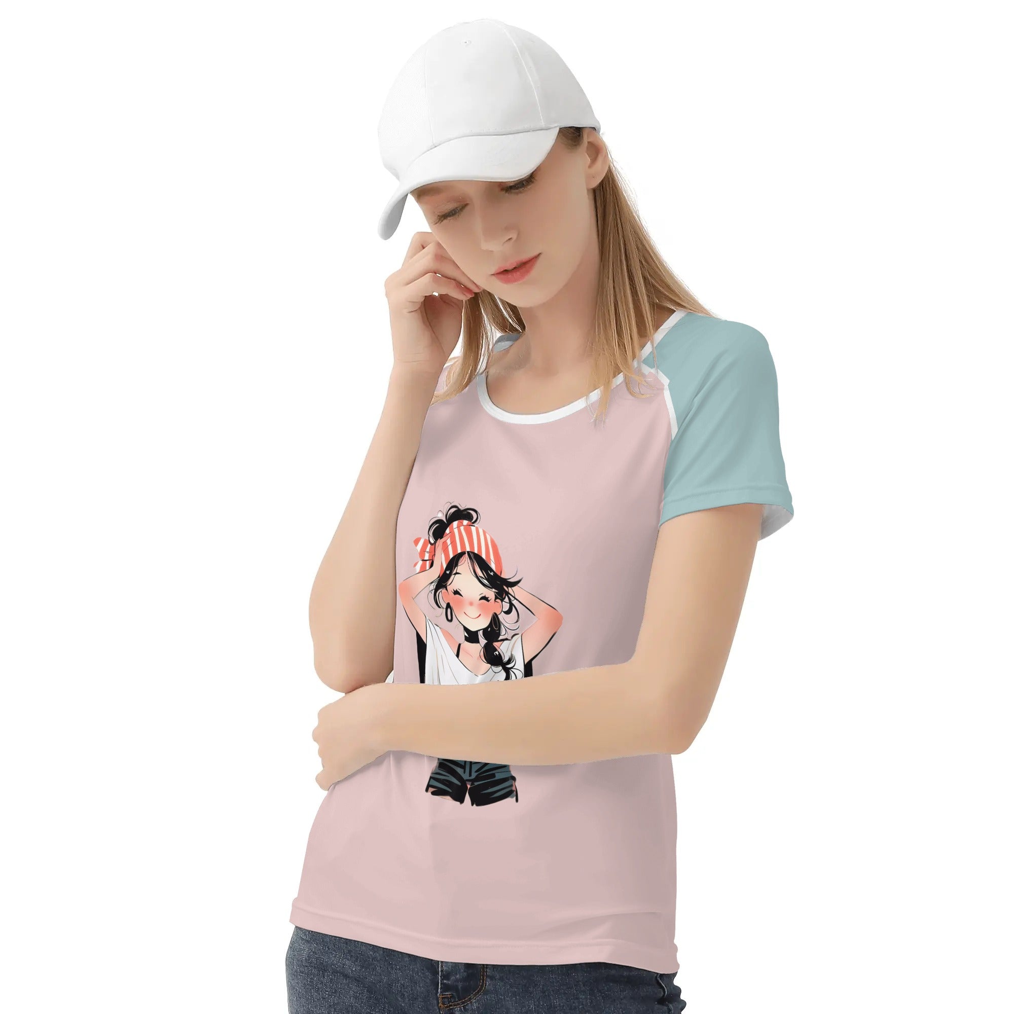 Camiseta manga corta estilo verano -- Ilustración verano moda