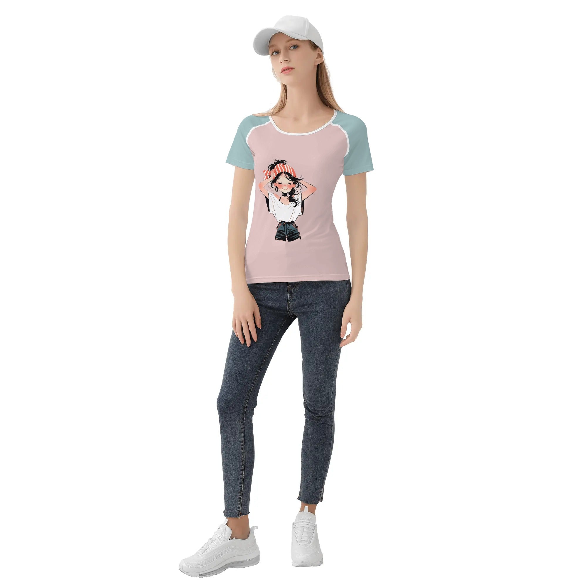 Camiseta manga corta estilo verano -- Ilustración verano moda