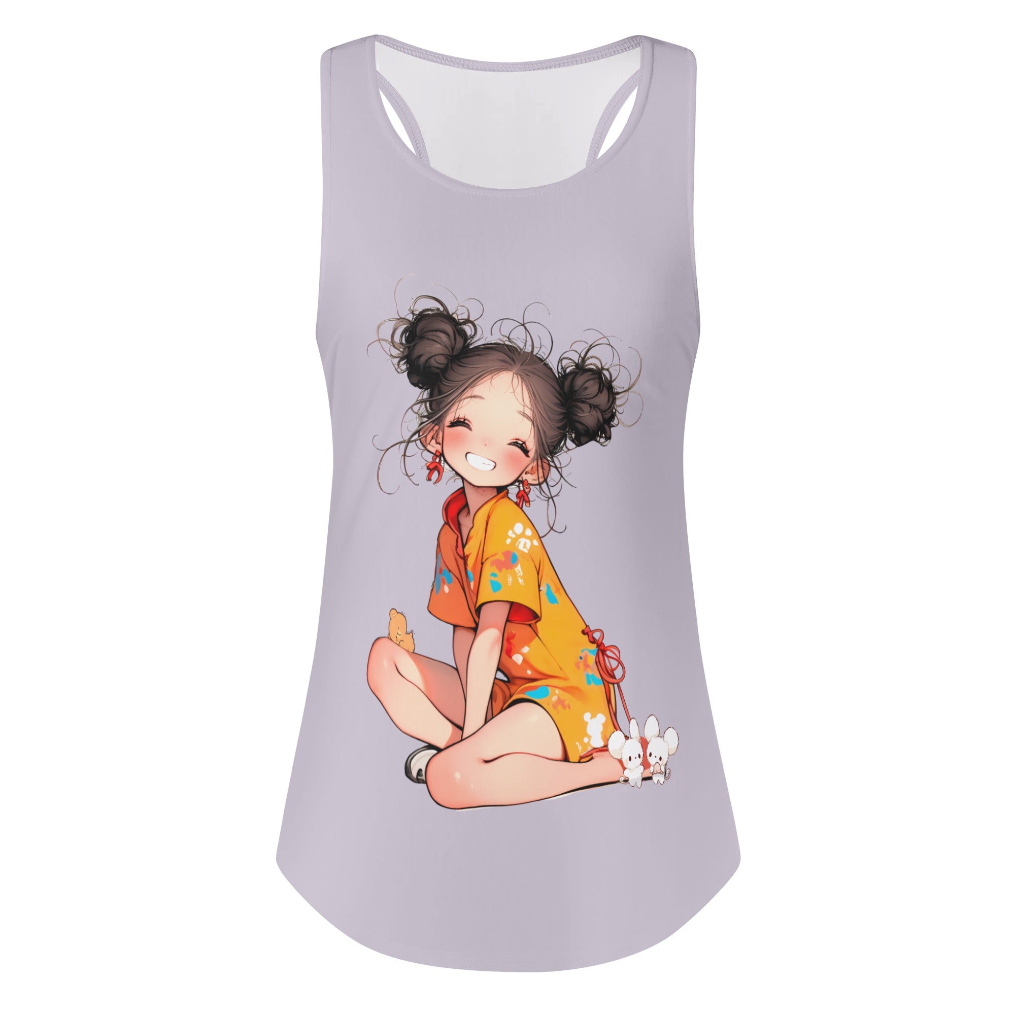 Camiseta Mujer sin mangas -- Kawaii personaje y colores Cool