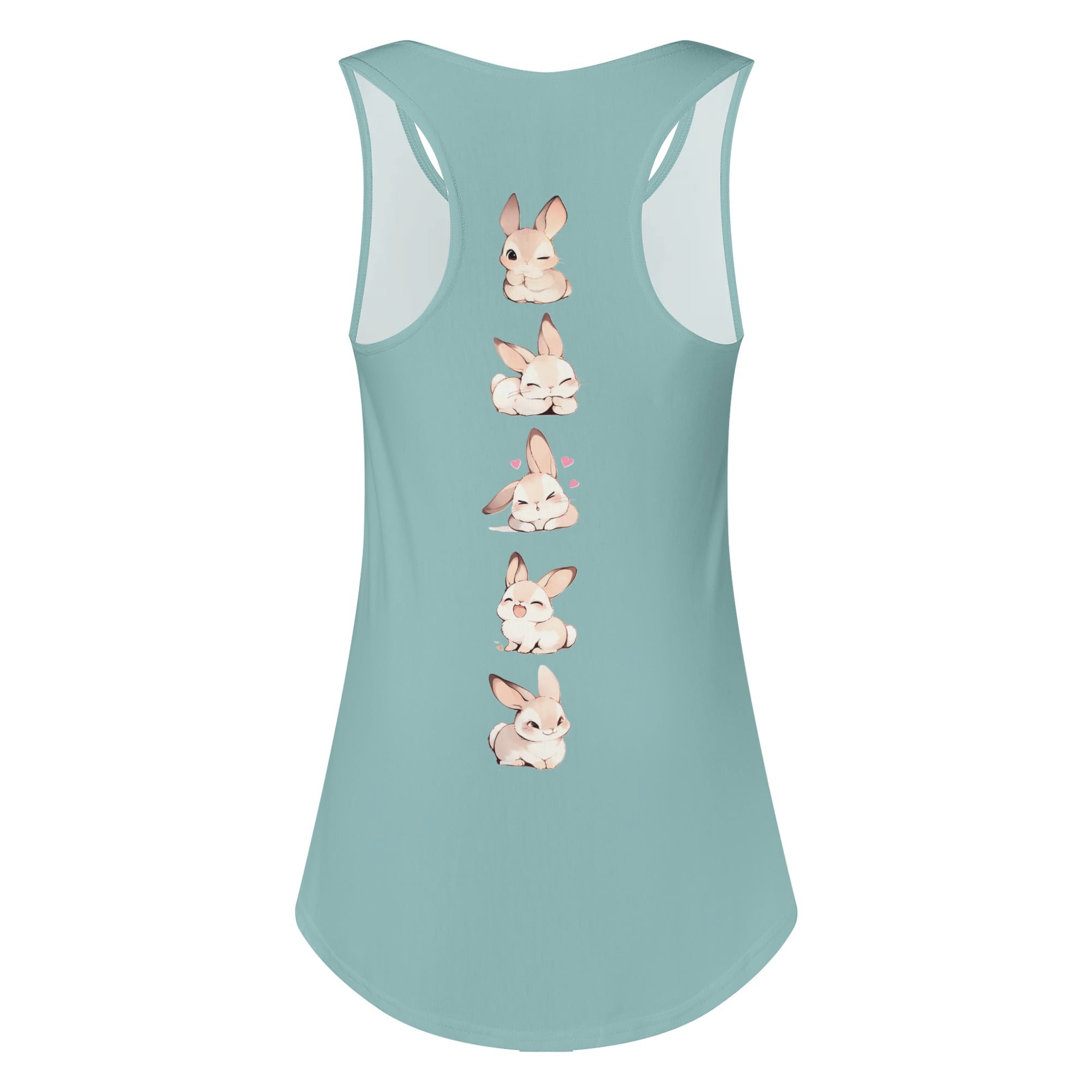 Camiseta Mujer Sin Mangas -- Kawaii Conejitos