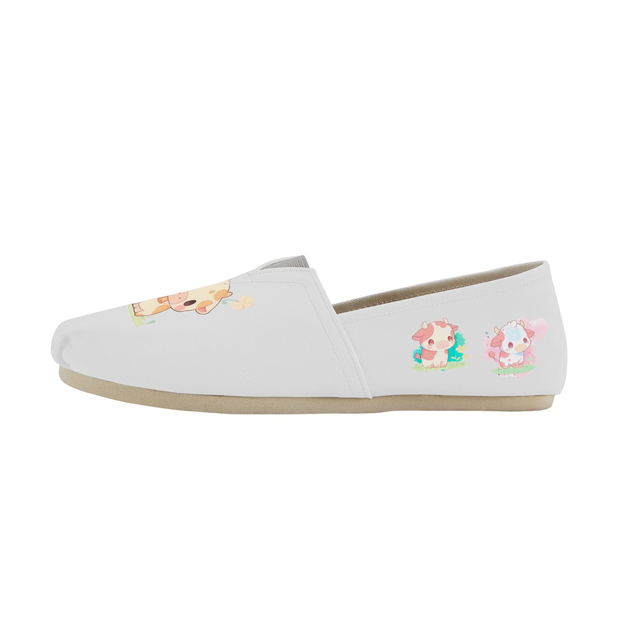 Alpargatas Casual Mujer -- doodle japones de vaquitas