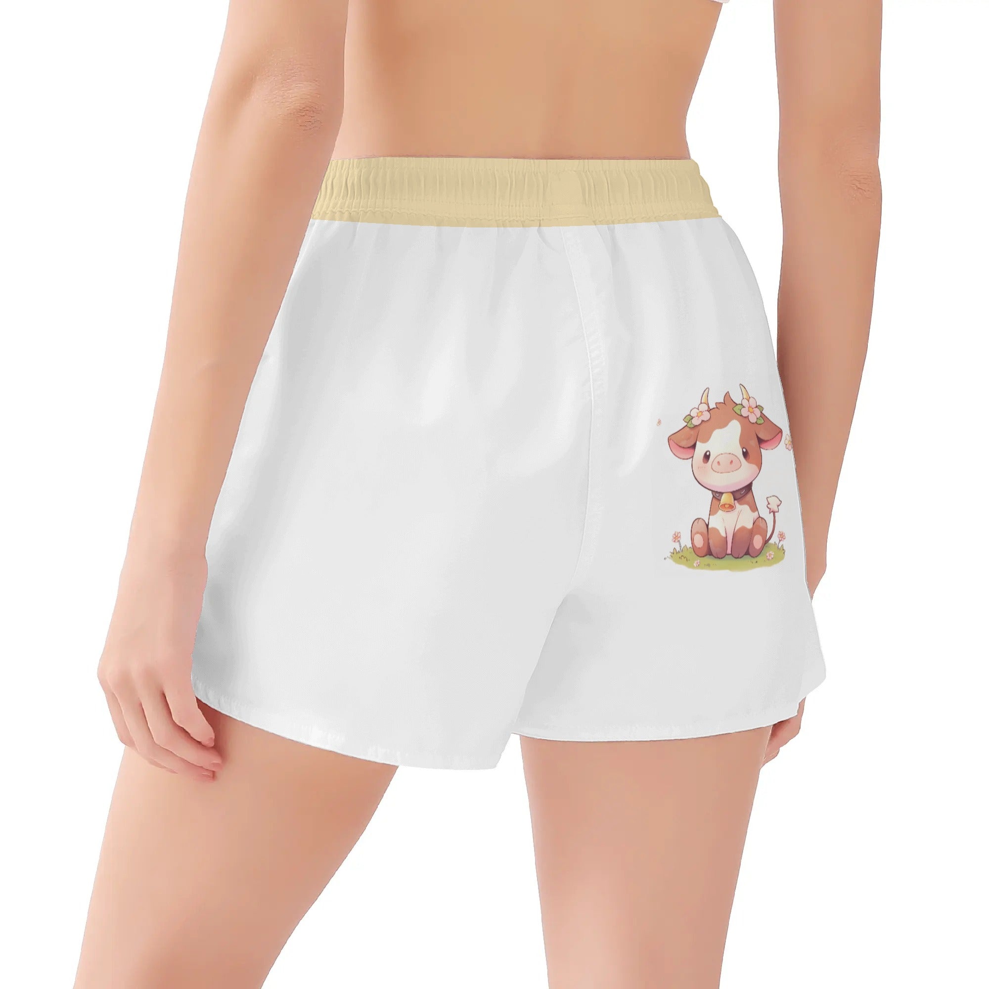 Shorts Mujer Playa Casual -- Vaquitas
