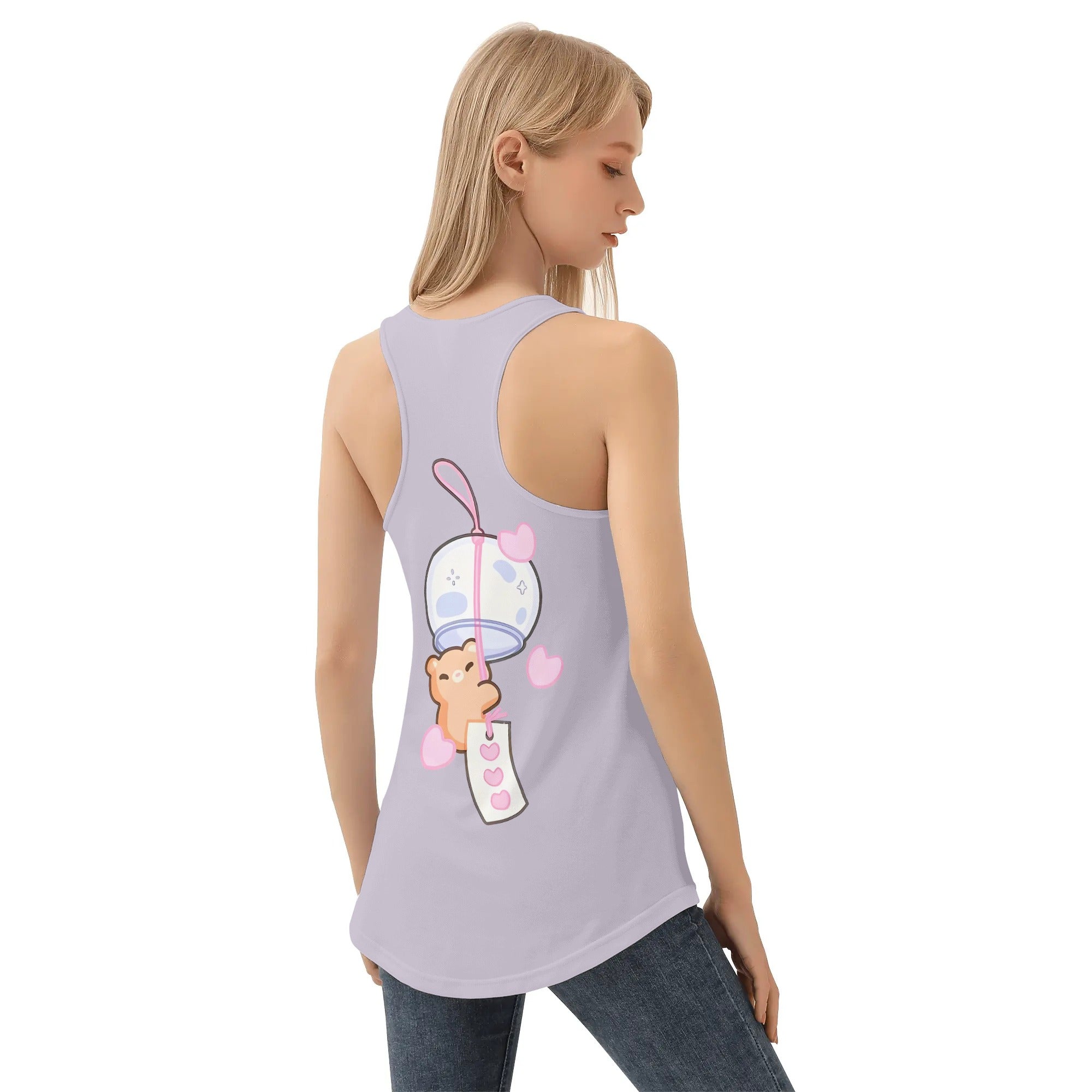 Hi! Camiseta Mujer sin mangas - Kawaii personaje y colores Cool