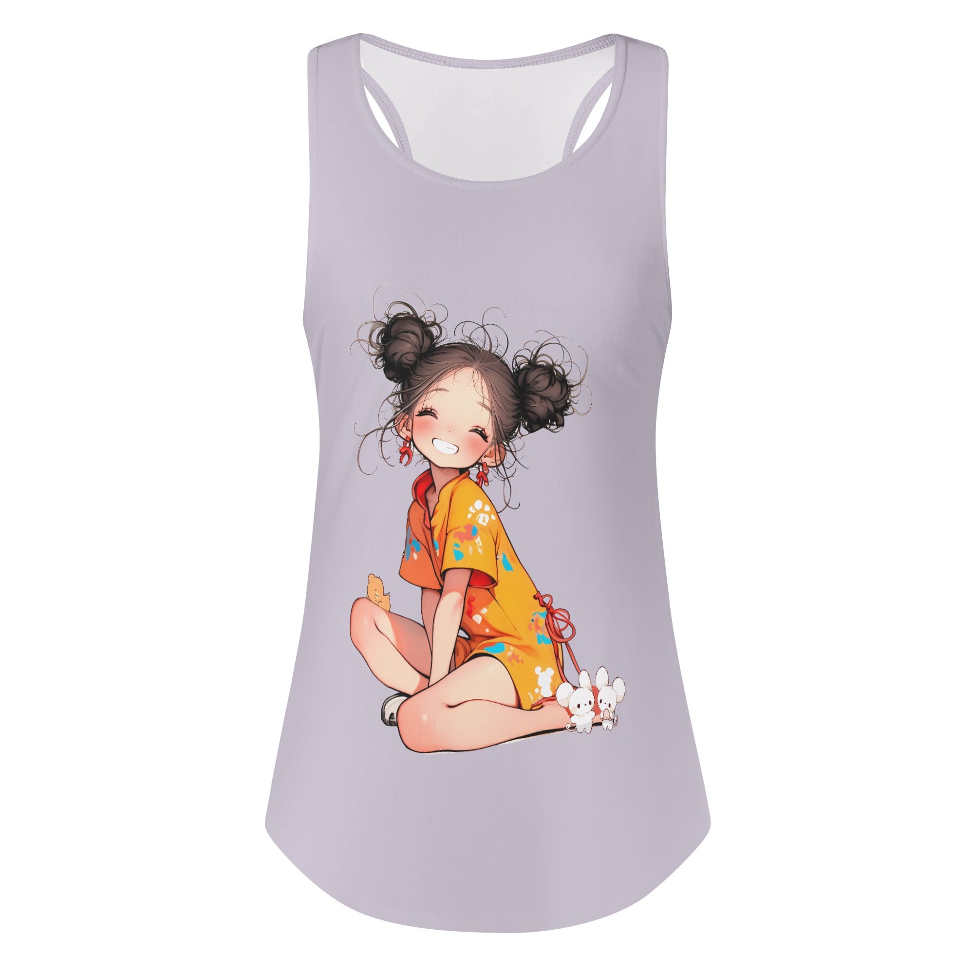 Hi! Camiseta Mujer sin mangas - Kawaii personaje y colores Cool