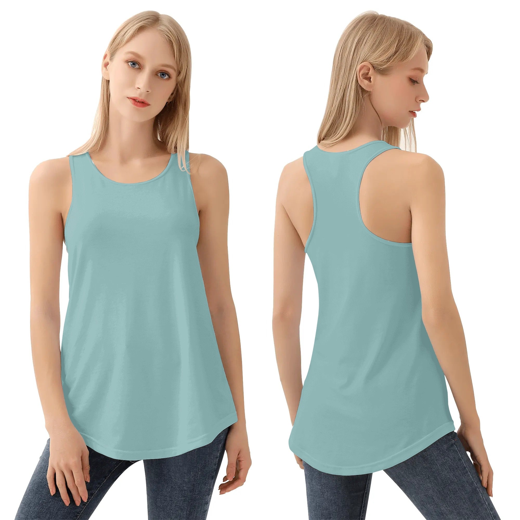 Camiseta Mujer Sin Mangas --- Kawaii Conejitos
