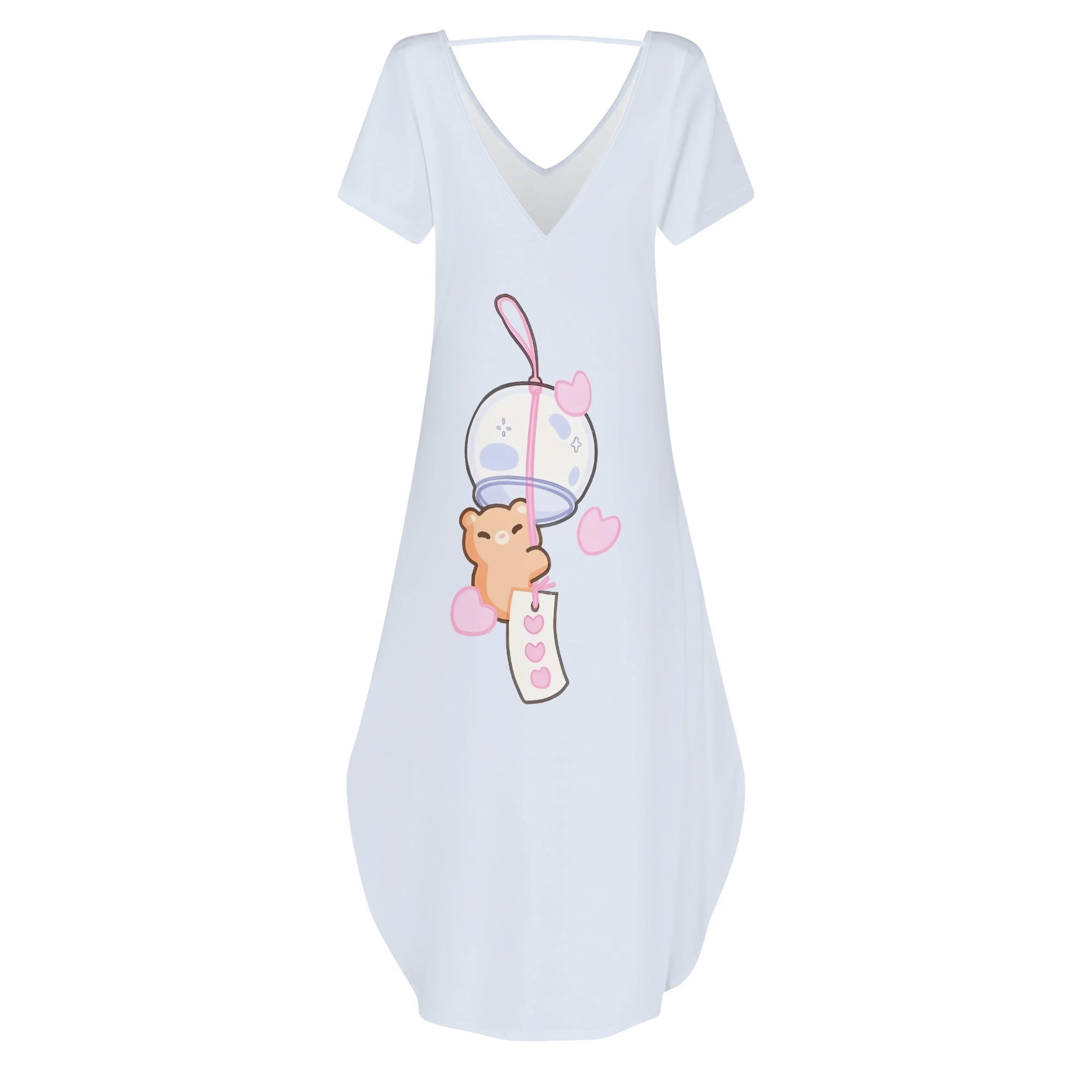 Vestido Mujer Manga Corta -- Cute personaje niña