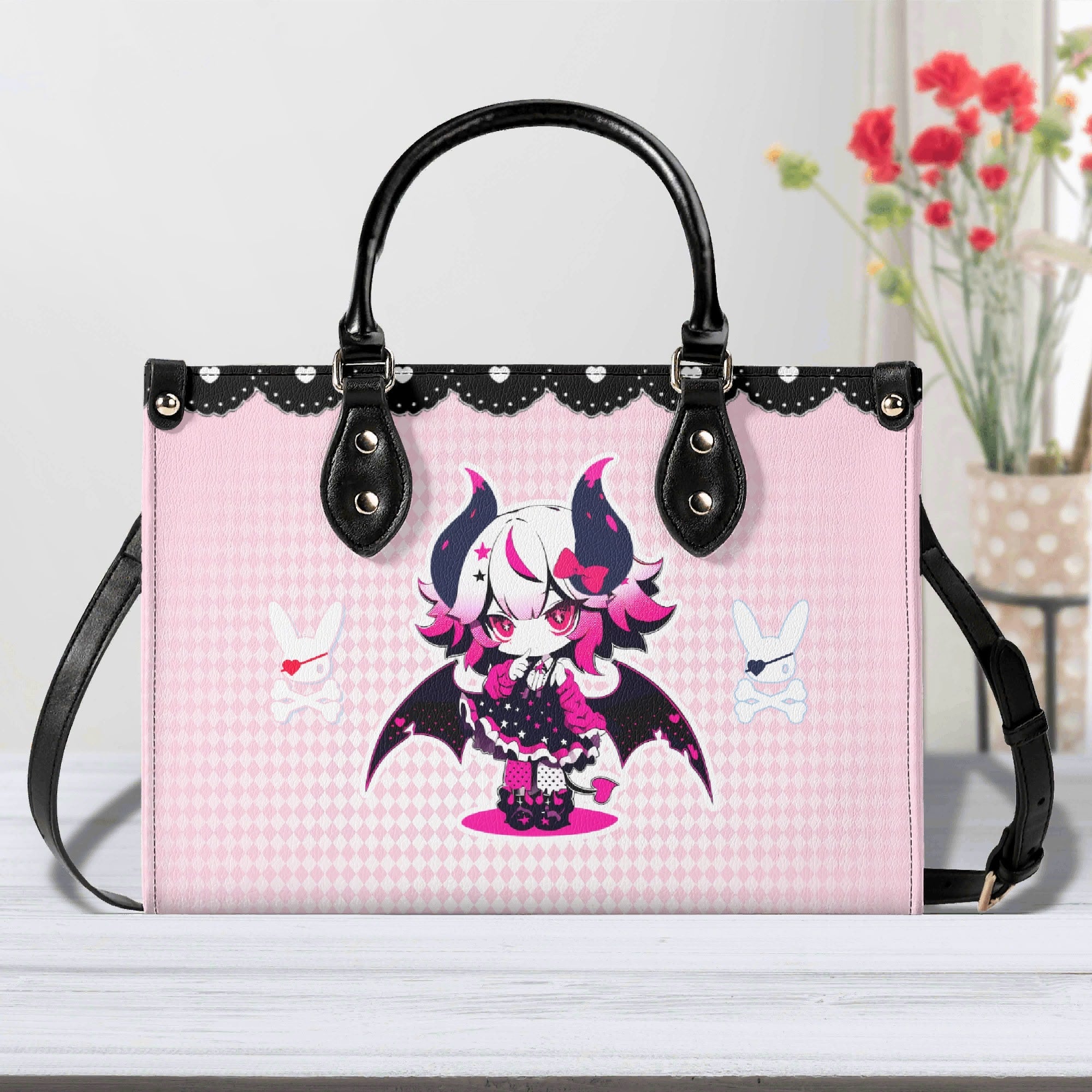 Bolso Rosa mujer corte clásico correa -- Spooky