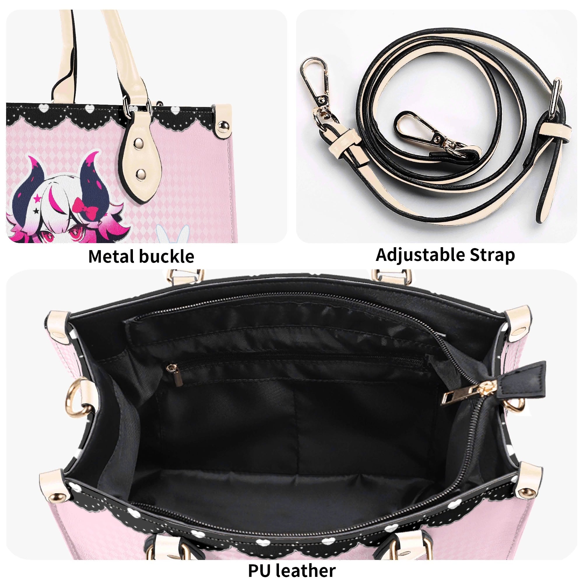 Bolso Rosa mujer corte clásico correa -- Spooky