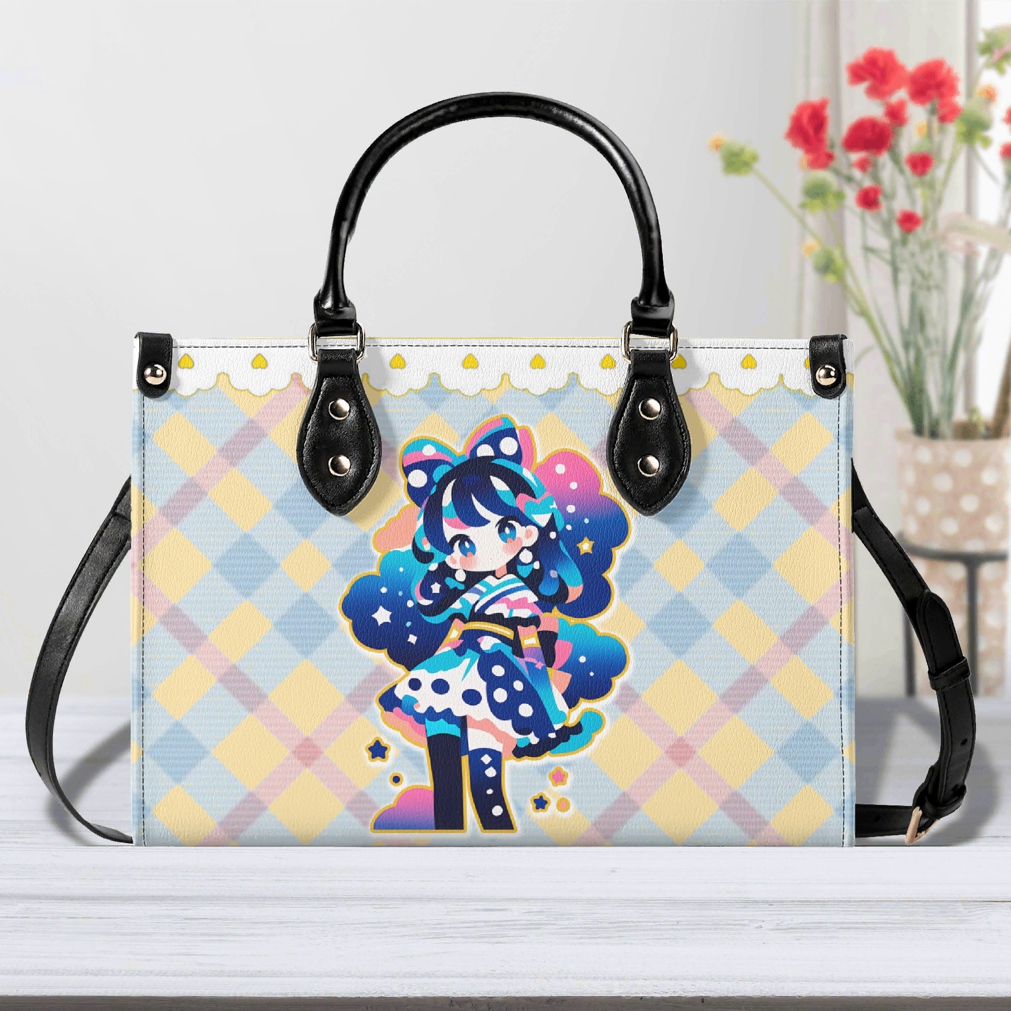 Bolso Rosa amarillo mujer corte clásico correa -- Maid