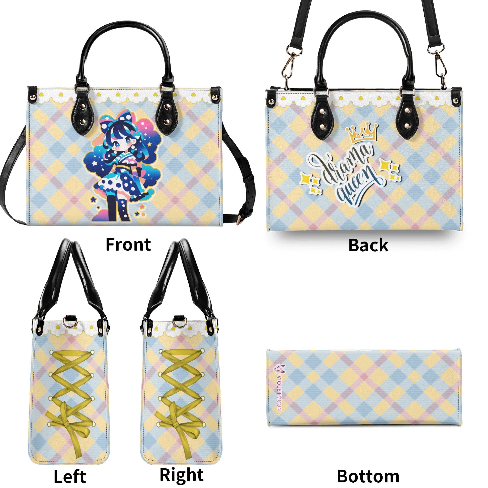 Bolso Rosa amarillo mujer corte clásico correa -- Maid