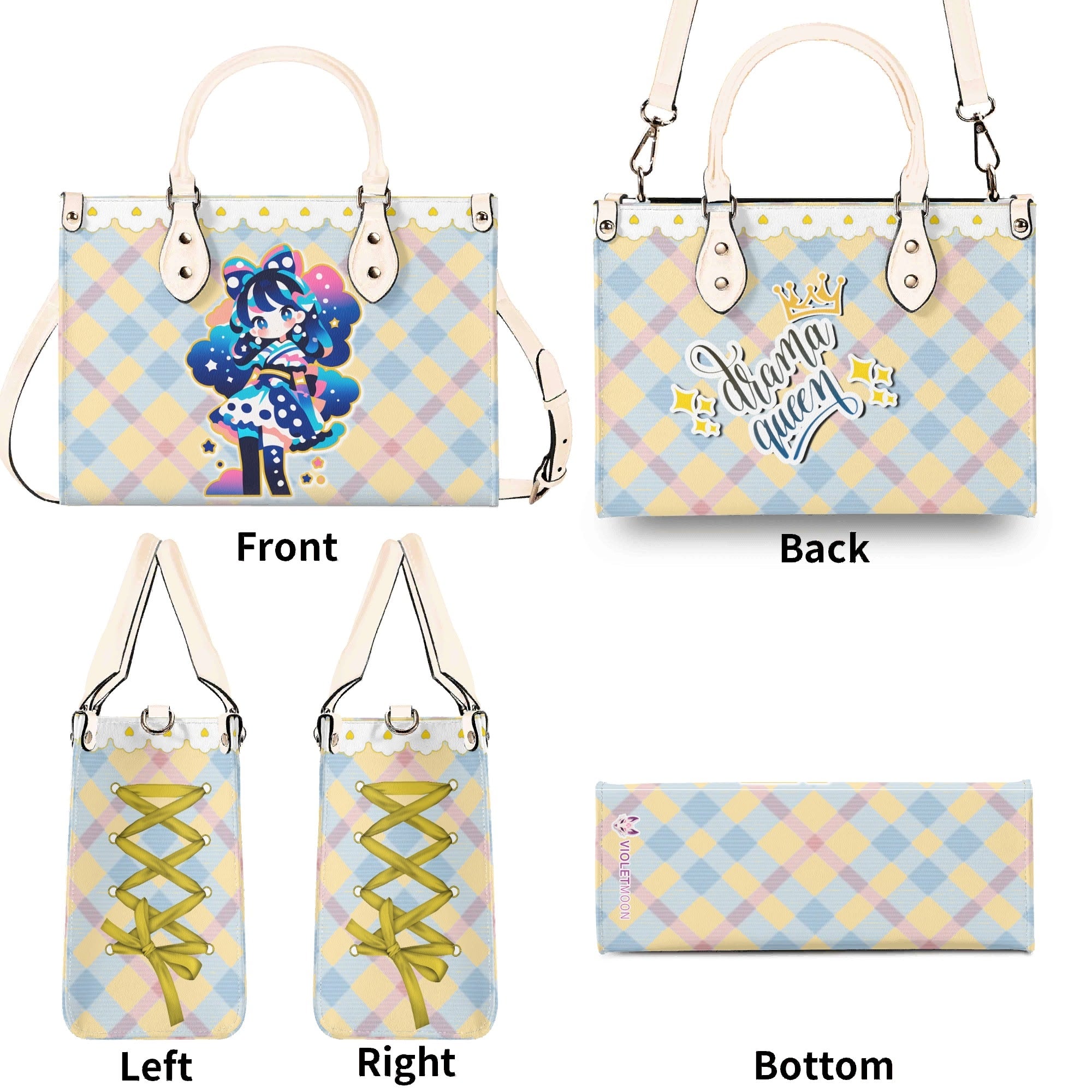 Bolso Rosa amarillo mujer corte clásico correa -- Maid