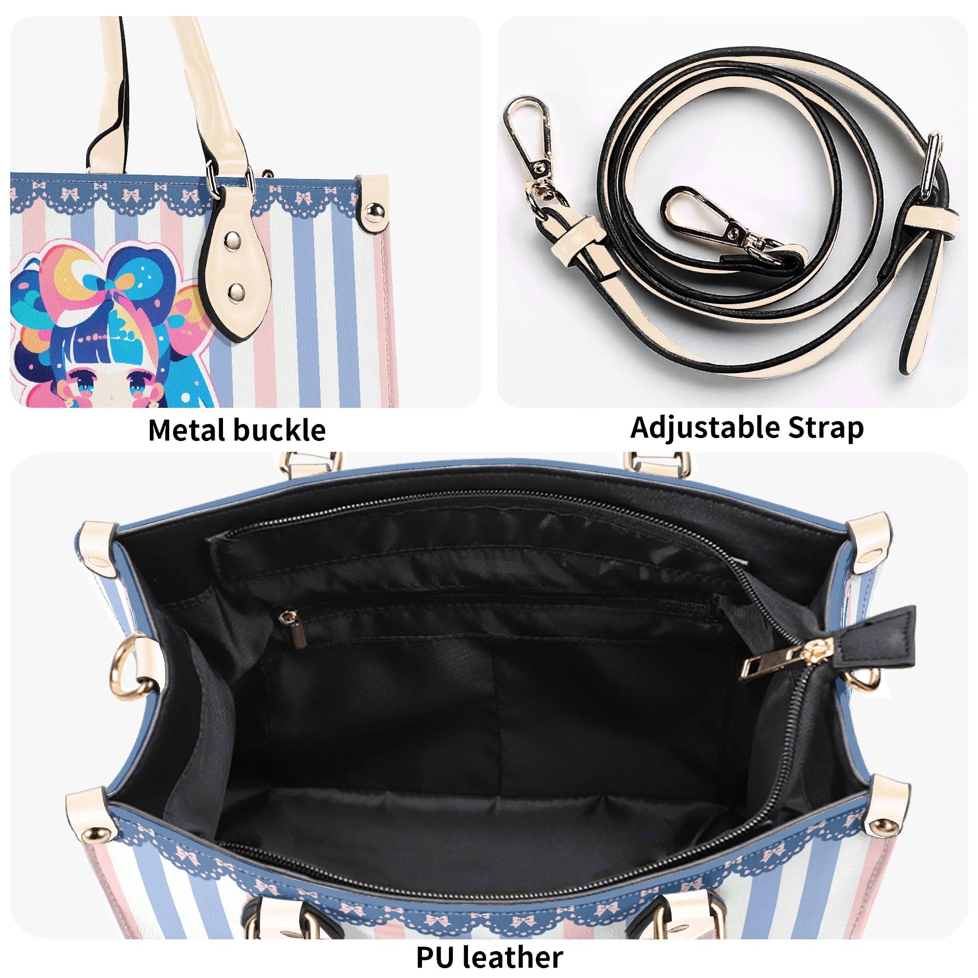 Bolso Rosa mujer corte clásico correa -- Geisha