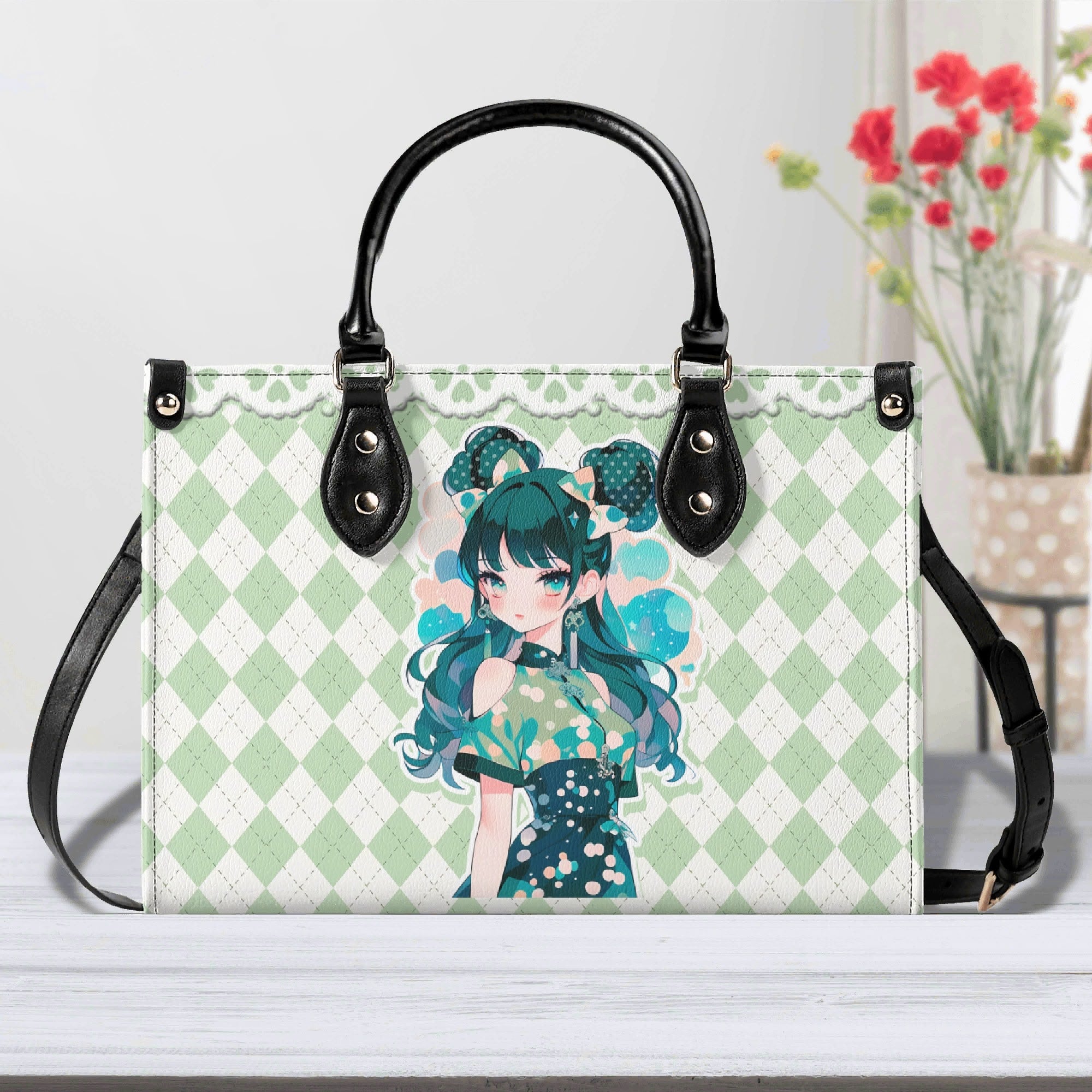 Bolso verde mujer corte clásico correa -- Japan Juvenile