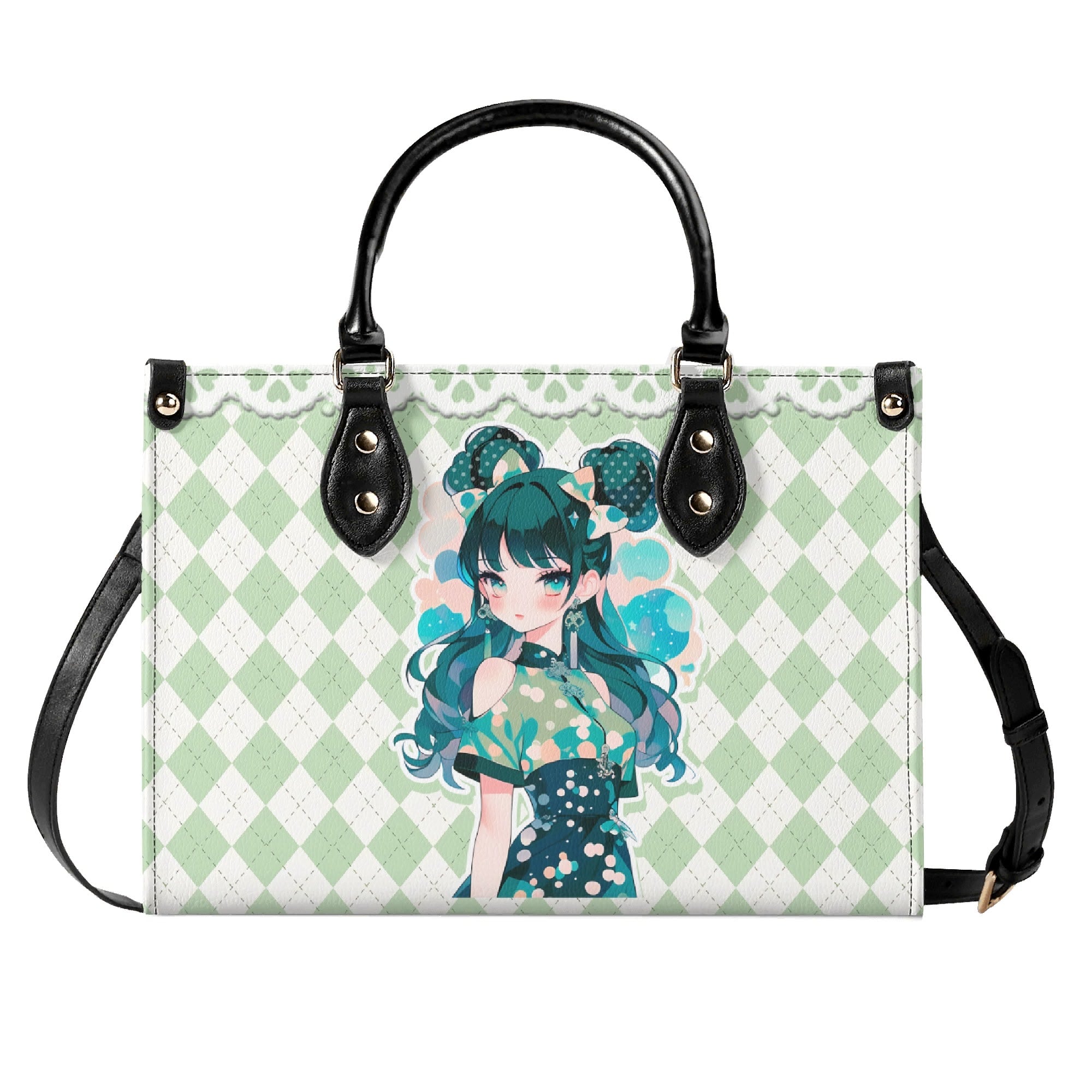 Bolso verde mujer corte clásico correa -- Japan Juvenile