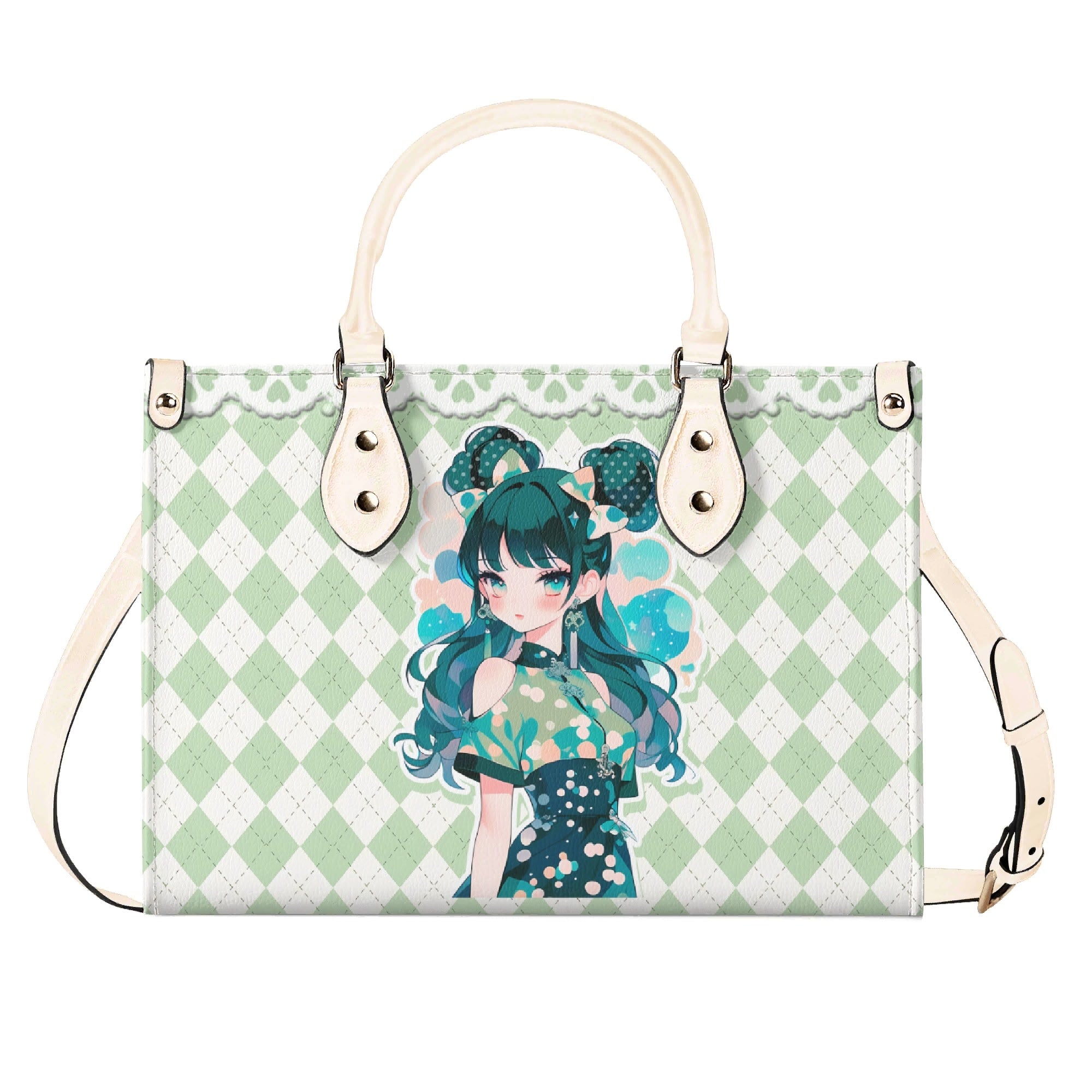 Bolso verde mujer corte clásico correa -- Japan Juvenile