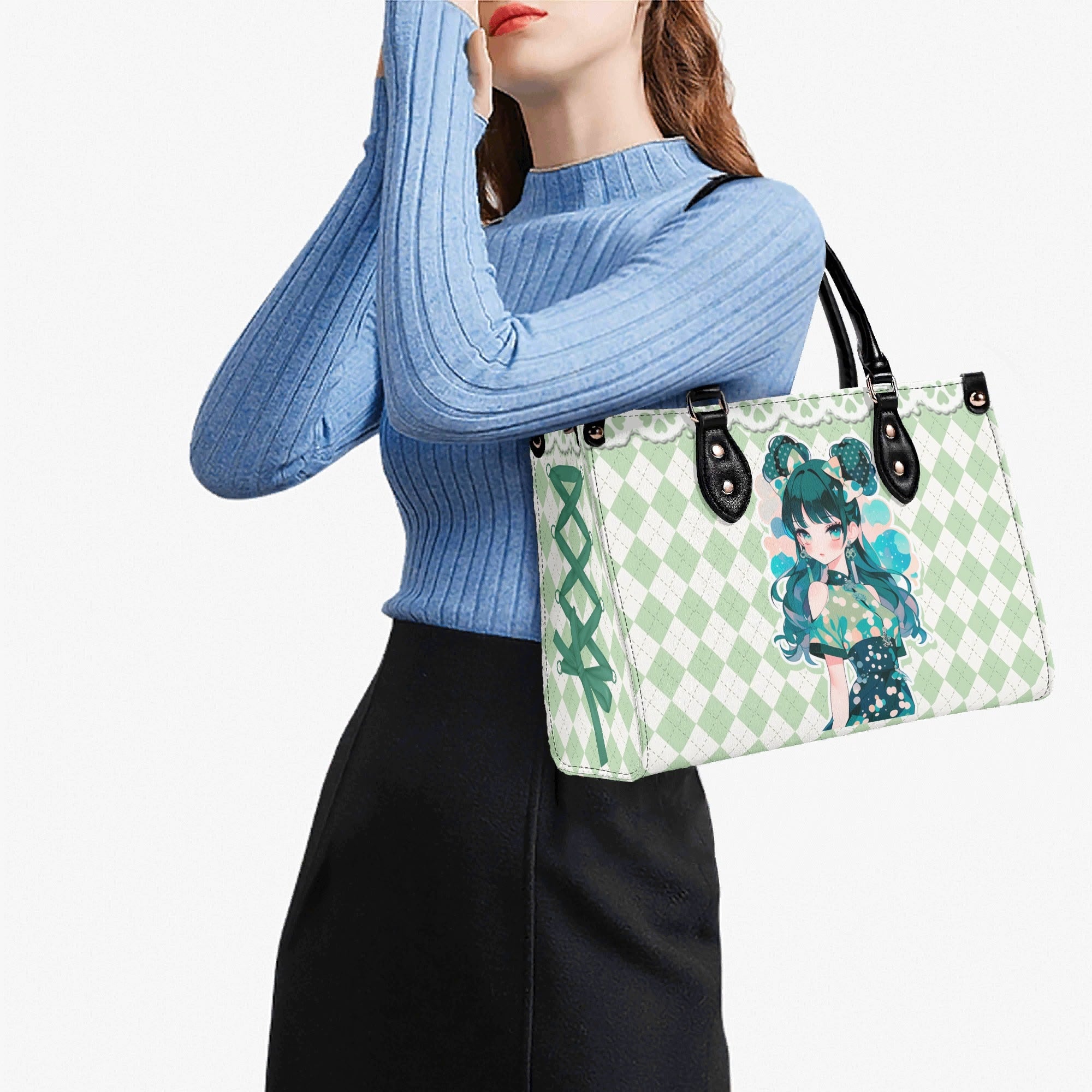 Bolso verde mujer corte clásico correa -- Japan Juvenile