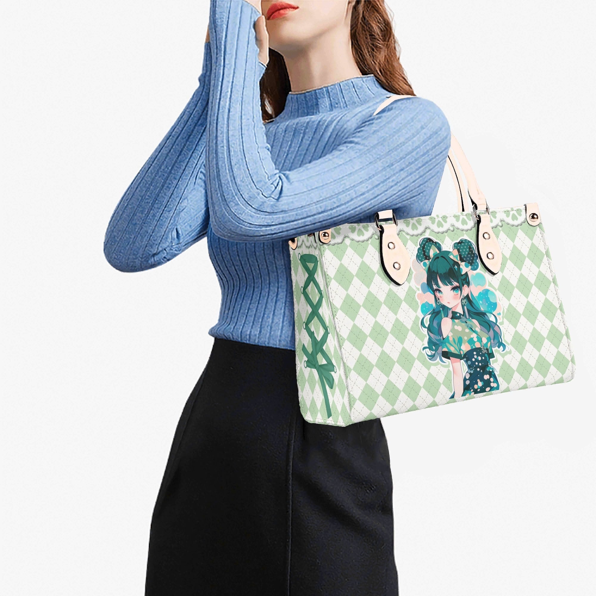 Bolso verde mujer corte clásico correa -- Japan Juvenile