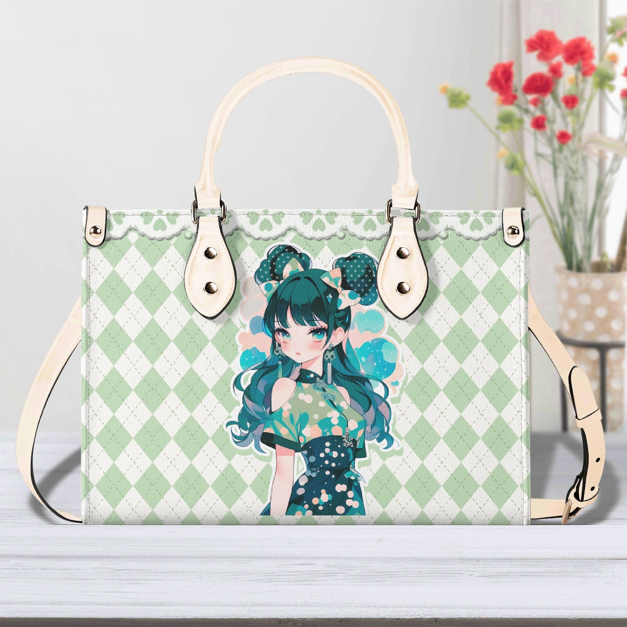 Bolso verde mujer corte clásico correa -- Japan Juvenile