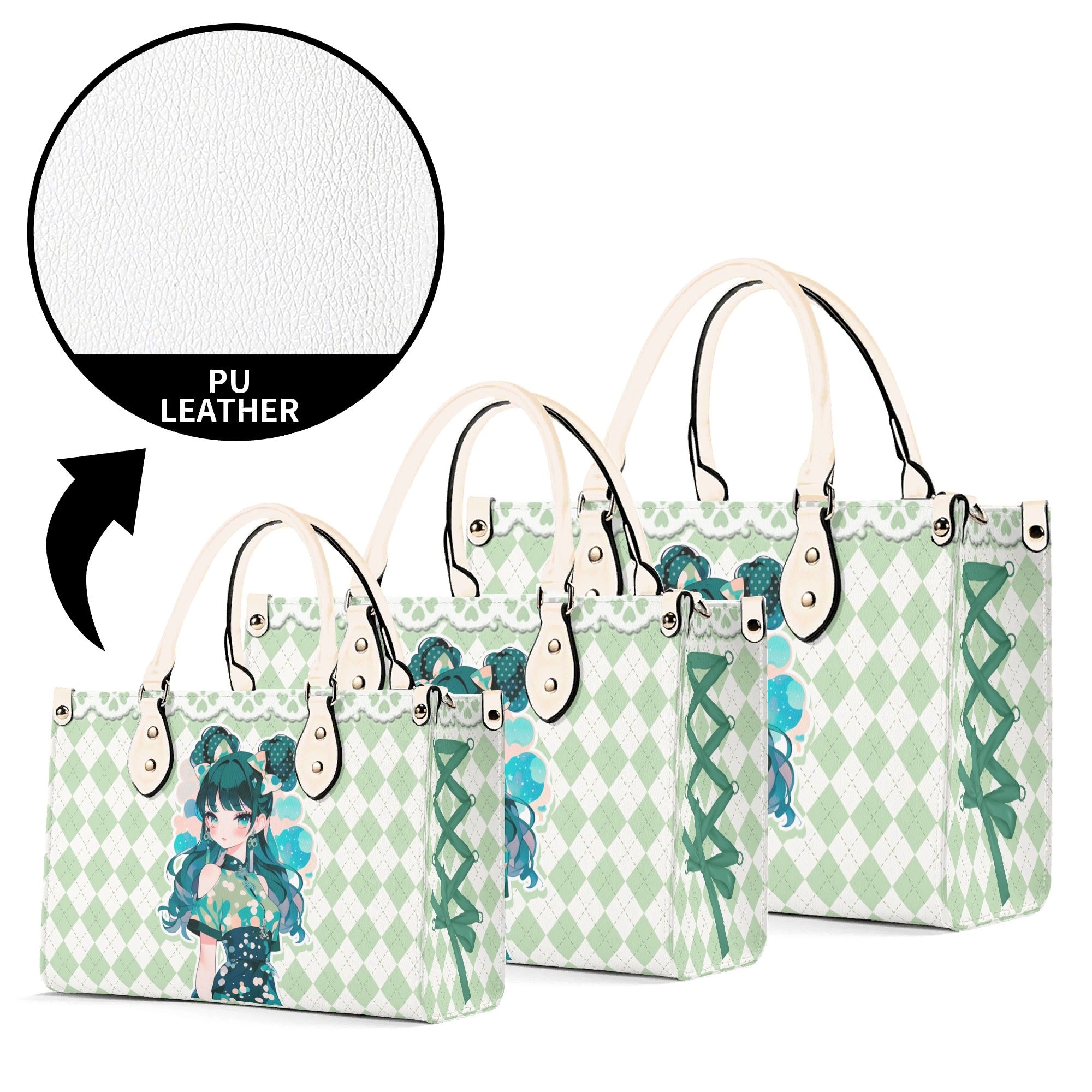 Bolso verde mujer corte clásico correa -- Japan Juvenile