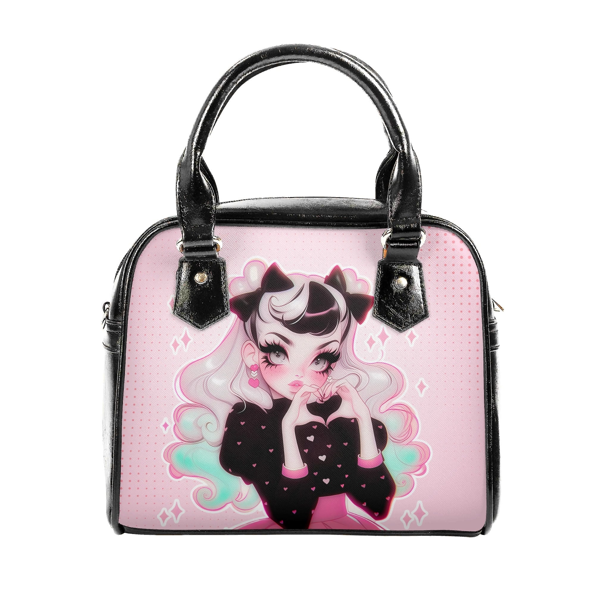 Bolso mediano Estilo vintage años 50´s Rosa Pin Up