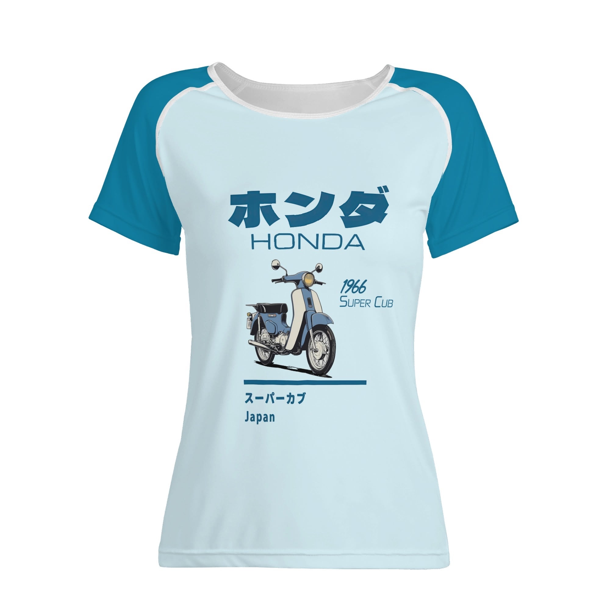 Camiseta Moto Retro – Ilustración estilo cómic vintage de la Honda Super Cub