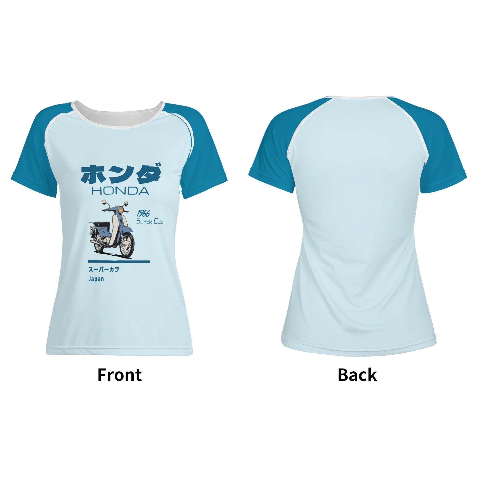 Camiseta Moto Retro – Ilustración estilo cómic vintage de la Honda Super Cub