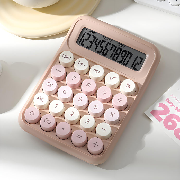 Calculadora de Escritorio 1pc Sonido de Clic Sensible Pantalla de 12 Dgitos para Uso Oficina  Sin Batera Incluida